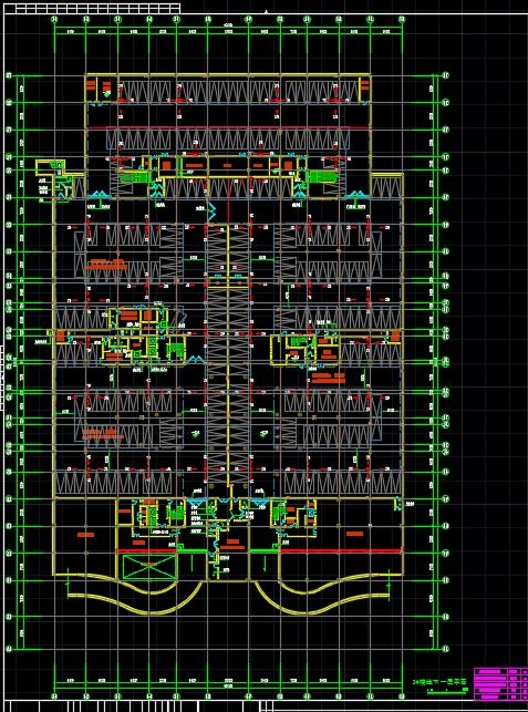 大学多层主楼群建筑施工图纸 含水电暖 效果图