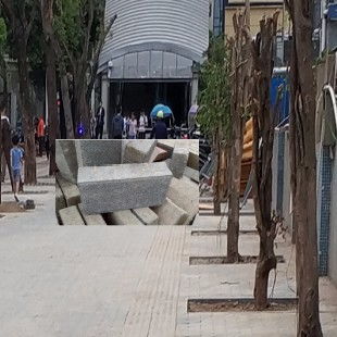 深圳市三溪市政施工队建筑买架空隔热水泥隔空砖生产基地路面也很漂亮